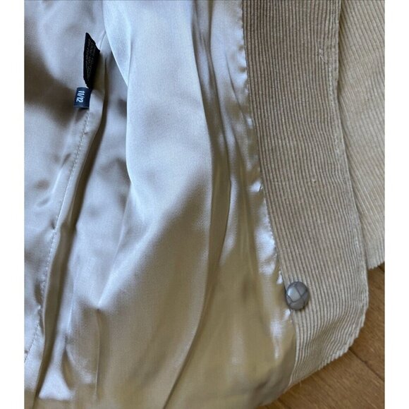 Vintage Giorgio Sant Angelo Corduroy Blazer Women's 12 Beige Patch Pockets 80s - Picture 7 of 13